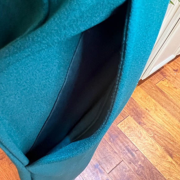 EXPRESS OFF THE SHOULDER GREEN WIDE LEG JUMPSUIT W/ POCKETS MEDIUM - Picture 4 of 7